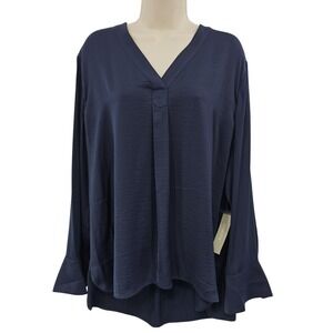 Chicos‎ Blouse Womens 3XL Long Sleeve V Neck Collection Top Shirt Extra Large